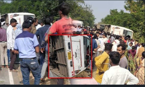 गोंदिया में शिवशाही बस हादसा, कई यात्रि घायल