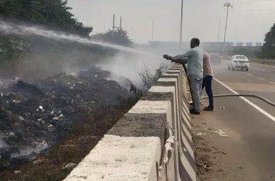 बिजली वितरण प्रणाली के पास न जलाएं कचरा
