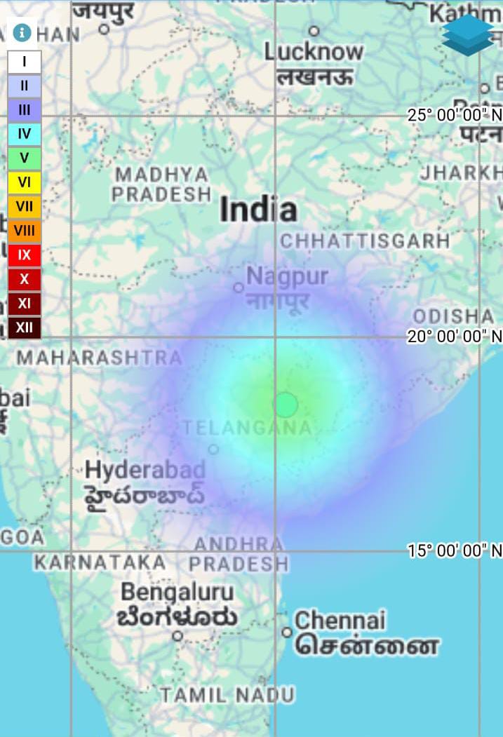 तेलंगाना-महाराष्ट्र में महसूस किये गए भूकंप के झटके, 5.3 तीव्रता का भूकंप