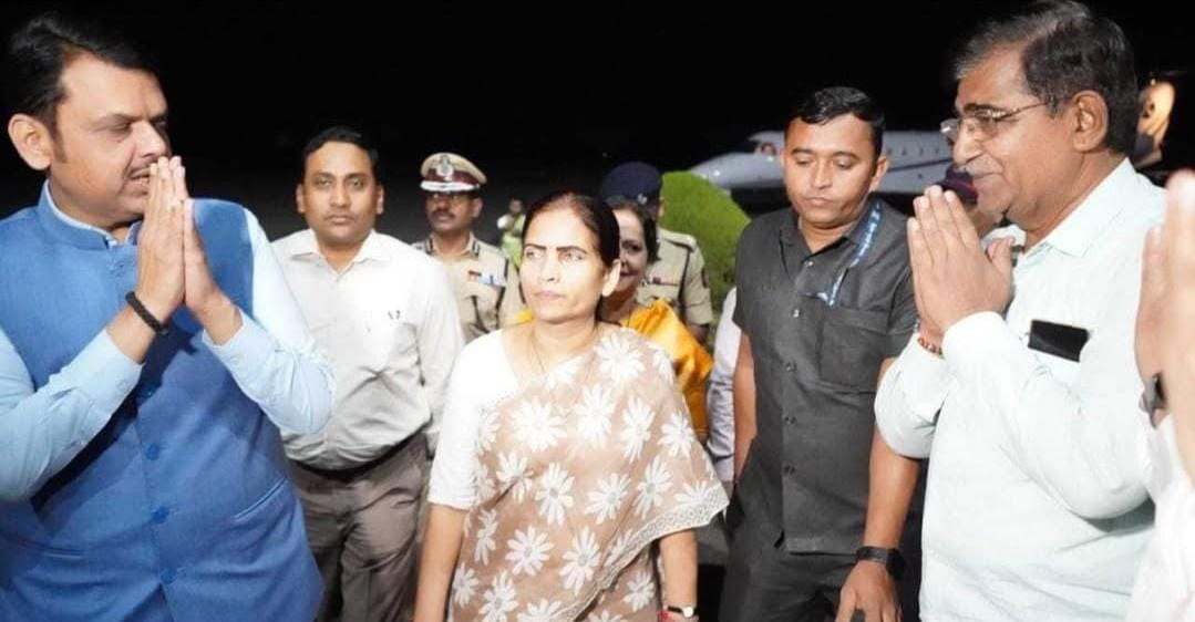 महाराष्ट्र के मुख्यमंत्री देवेंद्र फडणवीस का नासिक आगमन, भव्य स्वागत